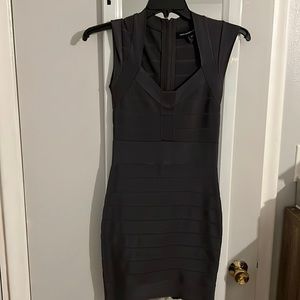 Gray banded dress